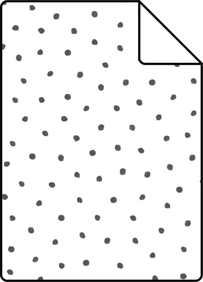 Proefstaal ESTAhome behang stippen zwart en wit - 26.5 x 21 cm - 138934-S