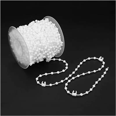 Rolgordijn Ketting - Onderhoudsketting Onderdelen - Raambekleding Reparatie - Duurzaam Kunststof Materiaal - 10 Meter 127mm - Wit