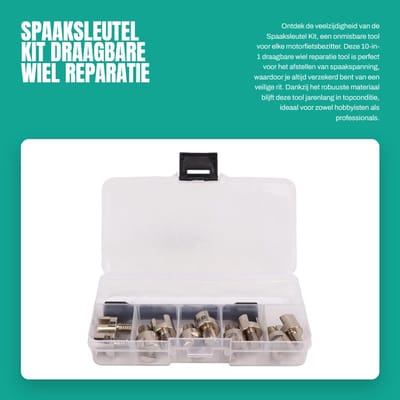 Dailygoods- Spaaksleutel Set - 10 in 1 Draagbare Wiel Reparatie Tool - Verstelbare Momentsleutel - Aluminium/IJzer - Slijtvast/Duurzaam - Wielmoersleutel