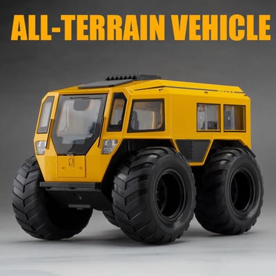 1:24 Schaal Sherp All-Terrain Auto Model Speelgoed Metaal Diecast Geluid Licht Pull Back Schokabsorptie Off Road Voertuig Cadeaus Voor Kinderen