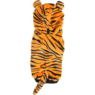 Sweat à capuche Chien Tigre Doux Polyester Coton Rembourré Chaud Confortable Sweat-shirt d'hiver pour chien avec Tigre L(for 6.5-9kg) orange
