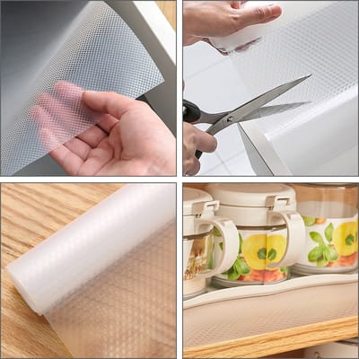 1x Transparante antislipmat 500×60 cm – Beschermmat voor keukenlades en badkamer