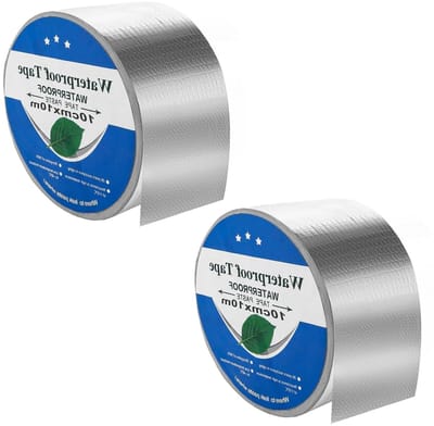 Bitumentape Zelfklevend - Reparatietape Waterdicht - Lekkages Dichten - Aluminium Coating - 2 Rollen 10m - Zilver