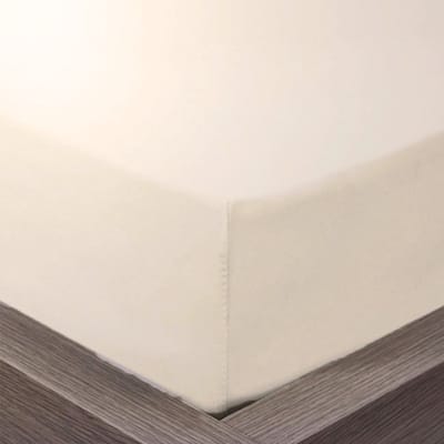 Beau Maison - Hoeslaken 100% Hoogwaardig Katoen - Zand - 90x200 + 35cm
