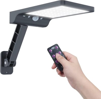Buitenlamp op zonne-energie met 48 LEDs, Bewegingsmelder en Afstandsbediening, Waterdicht IP65, 3 Modi