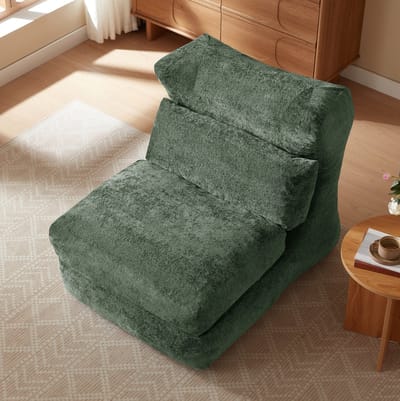 MIVRAY Fauteuil 90 x 210 x 86 cm - Handmatig Verstelbaar Van Fauteuil Tot Ligstoel - Voor Woonkamer En Slaapkamer - Fluweel Groen