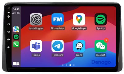 CarPlay autoradio geschikt voor Dacia Duster (2021 t/m 2024) | 9 inch | Android 13 | Draadloos Apple CarPlay & Android Auto | 2GB + 32GB | QuadCore processor | Denago DNG-A93 | 2025 model | 2021 2022 2023 2024 | Bluetooth & Wifi