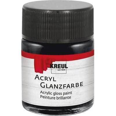 KREUL Acrylglansverf, 50 ml - Zwart