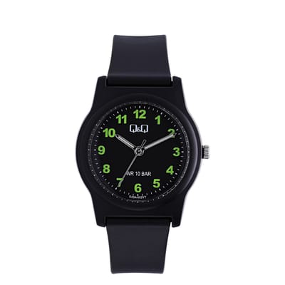 Q & Q Unisex Q&Q horloge met rubber band G23A-002VY - Horloge - Kunststof - Zwart - 30.30 mm