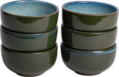 Schaaltje klein - Evora - groen - set van 6 - Portugees stoneware