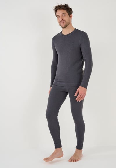Damart - T-shirt fleece Thermolactyl Sensitive - Heren - Grijs - (86-93) S