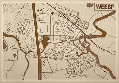 Decoratief Beeld - Houten Van Weesp - Hout - Bekroned - Bruin - 21 X 30 Cm