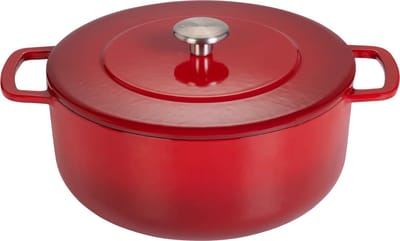Combekk Gietijzeren Braadpan Ø24cm - 100% Gerecycled - PFAS vrij - Geschikt voor Inductie - 3,8L - Cherry