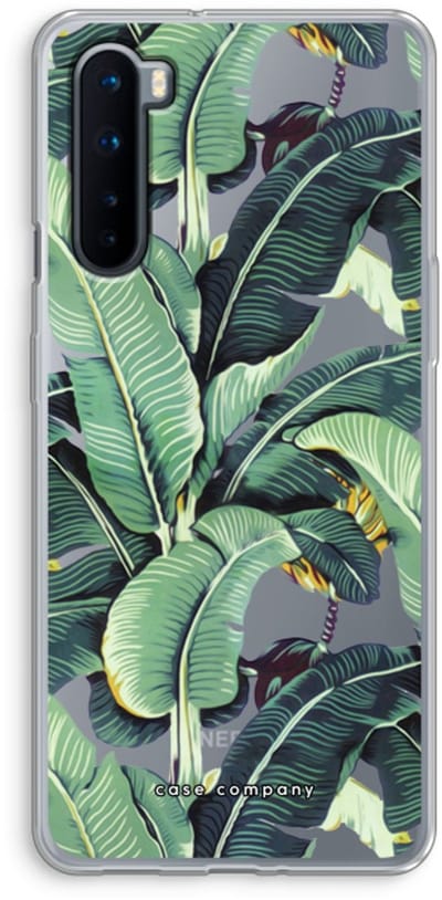 Case Company® - Hoesje geschikt voor OnePlus Nord hoesje - Bananenbladeren - Soft Cover Telefoonhoesje - Bescherming aan alle Kanten en Schermrand