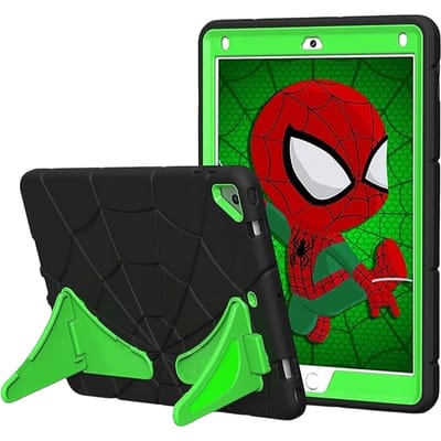 IPad 5/6 9.7 siliconen standaard zwarte hoes-iPad 9.7 hoes Apple tablet hoes, iPad 6 hoes hoes voor iPad 5 rubberen tablet hoes tablet standaard