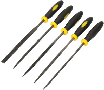 Mini Vijlenset - Metaalvijlen Houtvijlen - Metaal Bewerken - Ergonomische Handgreep - 3 x 140mm - Willekeurig
