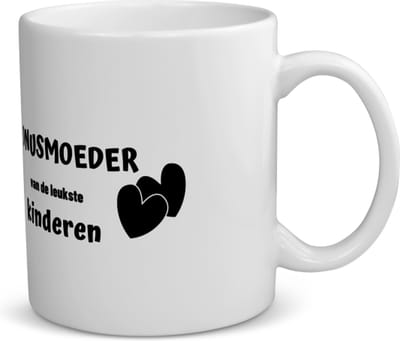 Akyol - bonusmoeder van de leukste kinderen koffiemok - theemok - Moeder - de leukste bonusmama - moeder cadeautjes - moederdag - verjaardag - geschenk - kado - 350 ML inhoud