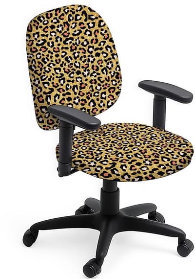 Dailygoods- Bureaustoelhoezen 2 Stuks - Rekbare Luipaardstoelhoezen - Universele Computerstoelen - Kantoor Geschenken - Trendy Ontwerp - Bescherming tegen Stof - Stoelhoes