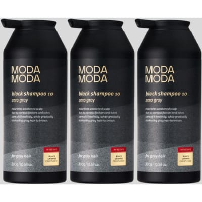 Modamoda Zero Gray Black 10 Peach Care 3e generatie shampoo 300 g 3 blikken NONE