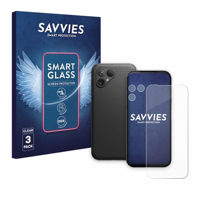 3 Stuks Savvies Screenprotector - geschikt voor Fairphone 5 (Voor+Camera) - beschermfolie glas transparant
