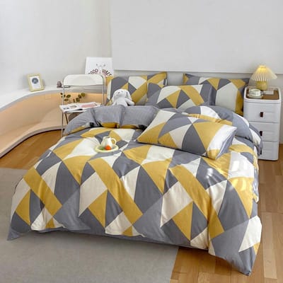 Luxe 100% Katoen Bloemen Dekbedovertrek Set 3 Delen (1 Dekbedovertrek + 2 Kussenslopen) - Kreukvrij Beddengoed Set van Hotelkwaliteit 150x200cm(59x79 in)