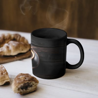 Magische Mok - Foto op Warmte Mokken - Koffiemok - Kop - Koffie - Hout - Bonen - Magic Mok - Beker - 350 ML - Theemok