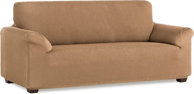 Bankhoes Milan 130cm tot 180cm breed - Beige - Belmarti® Premium kwaliteit bankhoezen - Stretch - Antistatisch - Ademend katoen