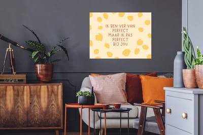 Muurstickers - Sticker Folie - Quotes - Romantisch - Ik pas perfect bij jou - Relatie - Spreuken - 80x60 cm - Plakfolie - Muurstickers Kinderkamer - Zelfklevend Behang - Zelfklevend behangpapier - Stickerfolie