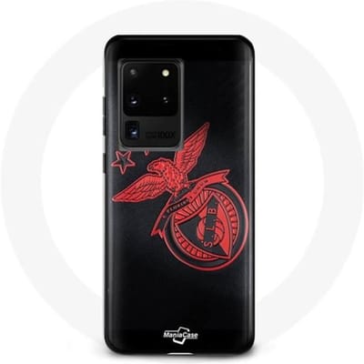 Samsung Galaxy S20 Ultra hoesje slb benfica zwarte achtergrond