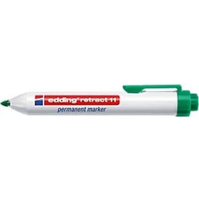 edding retract 11 permanent marker, zonder dop, met drukknop, 1 stuk, groen