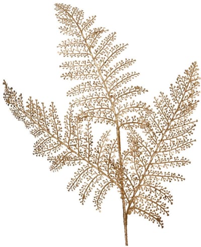 Decoris Kunstplant tak varen - goud - 80 x 30 cm - kunststof - metallic glans - decoratie takken en twijgen