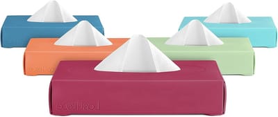 Herbruikbare zakdoekjes - Katoenen doekjes - Milieubewust gebruik - Zacht biologisch katoen - 20.4 x 11.2 x 4.4 cm - Rood