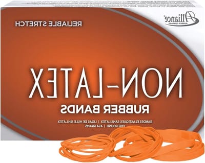 Niet-latex elastieken - Oranje banden - Bevestigen en organiseren - Synthetische rubberformulering - 1 pond - Oranje