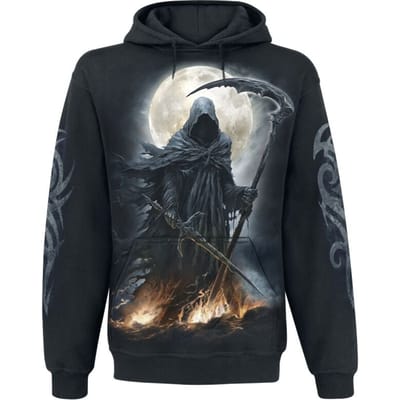 Spiral Trui met capuchon - Shadow Rider - S tot M - voor Mannen - zwart