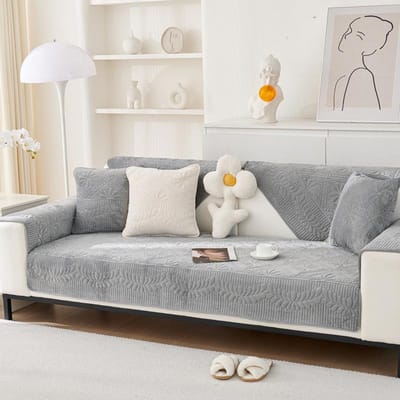Nouvelles Housses de Canapé en Velours de Lait Épaissi Hiver Chaud Housse de Canapé Antidérapante Housse de Canapé Universelle Tapis de Canapé pour Décoration de Maison Moderne 70x70cm 1pcs