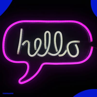 Neon Lamp - Hello - Dimbaar - Incl. Ophanghaakjes - Neon Sign - Neon Verlichting - Neon Led Lamp - Wandlamp