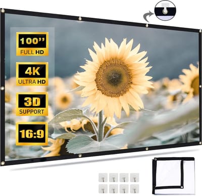 Projectorscherm - Beamerdoek - Home Cinema - Kreukvrij Materiaal - 100 Inch - Wit