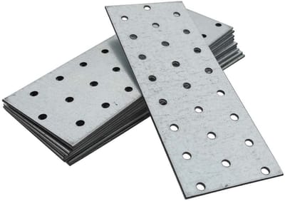 10x Verzinkte Platte Verbindingsplaten 160x60x2mm voor Houtversterking