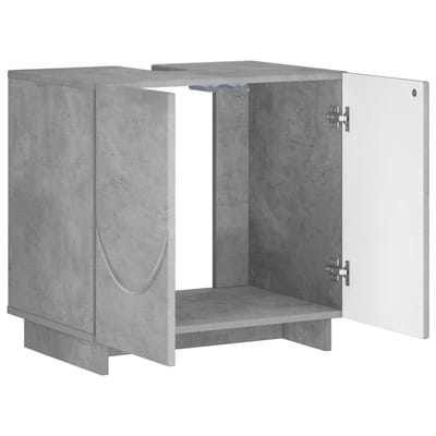 vidaXL - Badkamerkast - Betongrijs - 60 - x - 41 - x - 58 - cm - Bewerkt - hout
