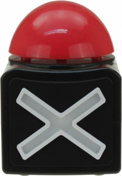 Quiz Show Buzzer Button - Nee/Fout Knop met Geluid - 10 x 12 x 11 cm – Werkt op 2x AA batterijen