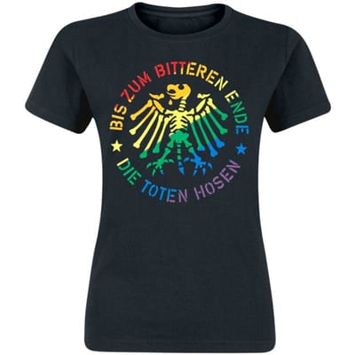 Die Toten Hosen T-shirt - Adler Regenbogen - S tot XXL - voor Vrouwen - zwart