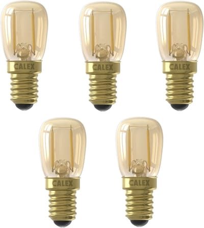 5 stuks - Calex - LED - Buislamp - E14 - 2,7W (25W) - 250lm 2100K - Goud - Niet dimbaar