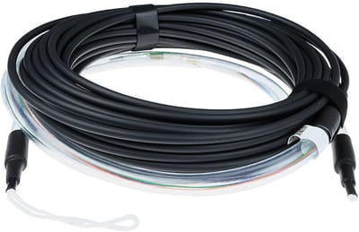 ACT RL4503 Prefab Glasvezel Singlemode 9/125 OS2 Indoor/Outdoor Kabel | 12-voudig | LC connectoren | 30 meter