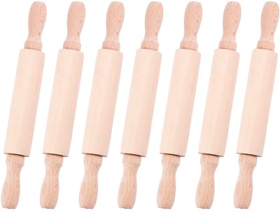 Allecto - Mini Hout Rolling Pin - Deegroller voor Bakken - Natuurlijk Hout - Houten Keukenaccessoire - Geschikt voor Pizza en Taart