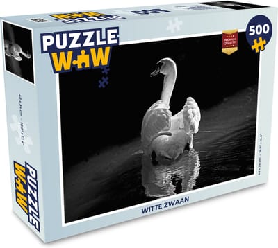 Puzzel Witte zwaan - Legpuzzel - Puzzel 500 stukjes