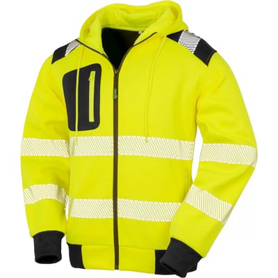 Result Gerecyclede veiligheidssweater met capuchon R503X - Fluorescent Yellow - XXL