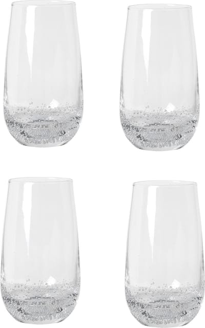 Broste Copenhagen Bubble serie set van 4 tumbler glazen L - mond geblazen 55 CL
