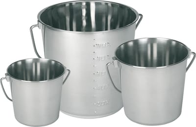 Excellent Roestvrijstalen Emmer - Metalen emmer - Levensmiddelenkwaliteit - Emmer zonder deksel - 8.5 L