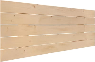 Houten Hoofdbord - Pallet Stijl - Slaapkamer Decoratie - Natuurlijk Dennenhout - 90x46 cm - Naturel