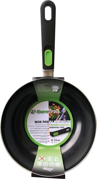 Eurotrail Wokpan Ø 24cm - Zwart